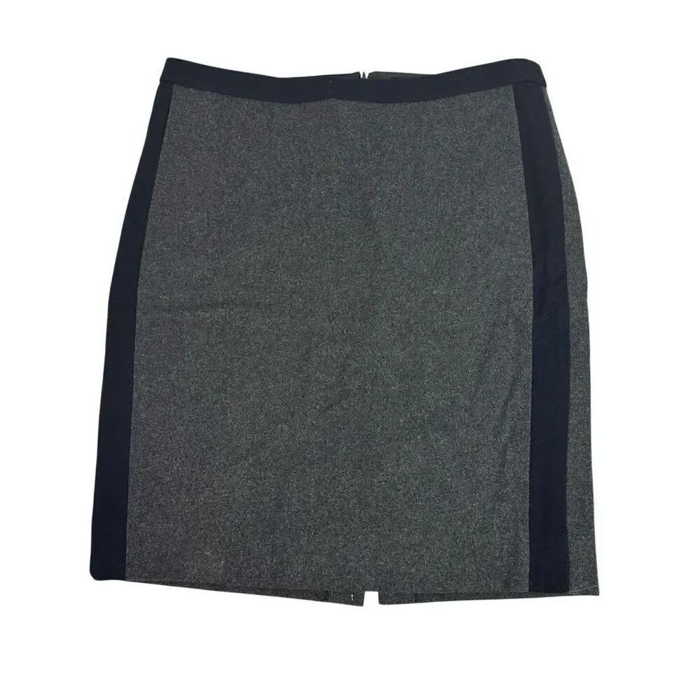 J. Crew Women’s Wool Blend Pencil Skirt size 8 Gray Blue